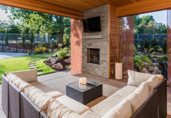 outdoor entertainment area