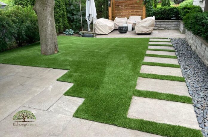 artificial grass for backyards by echoing green