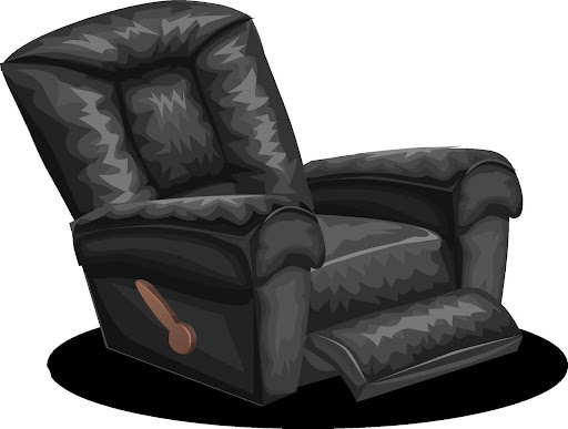 Modern Black Leather Sofa