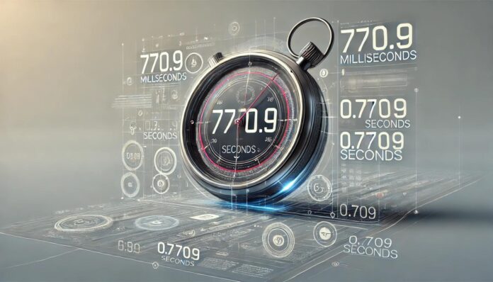 770.9 Milliseconds To Seconds