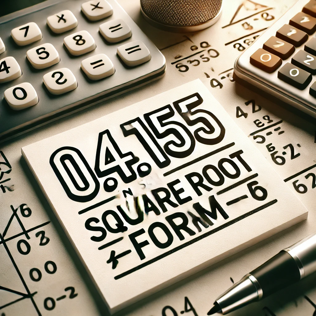 Rot Form 0.4153 in square root form